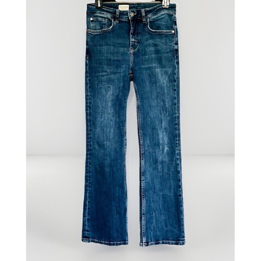 Anthropologie Pilcro Yaya Ankle Bootcut Stretch Jeans Womens 29 Blue Y2K Cowgirl